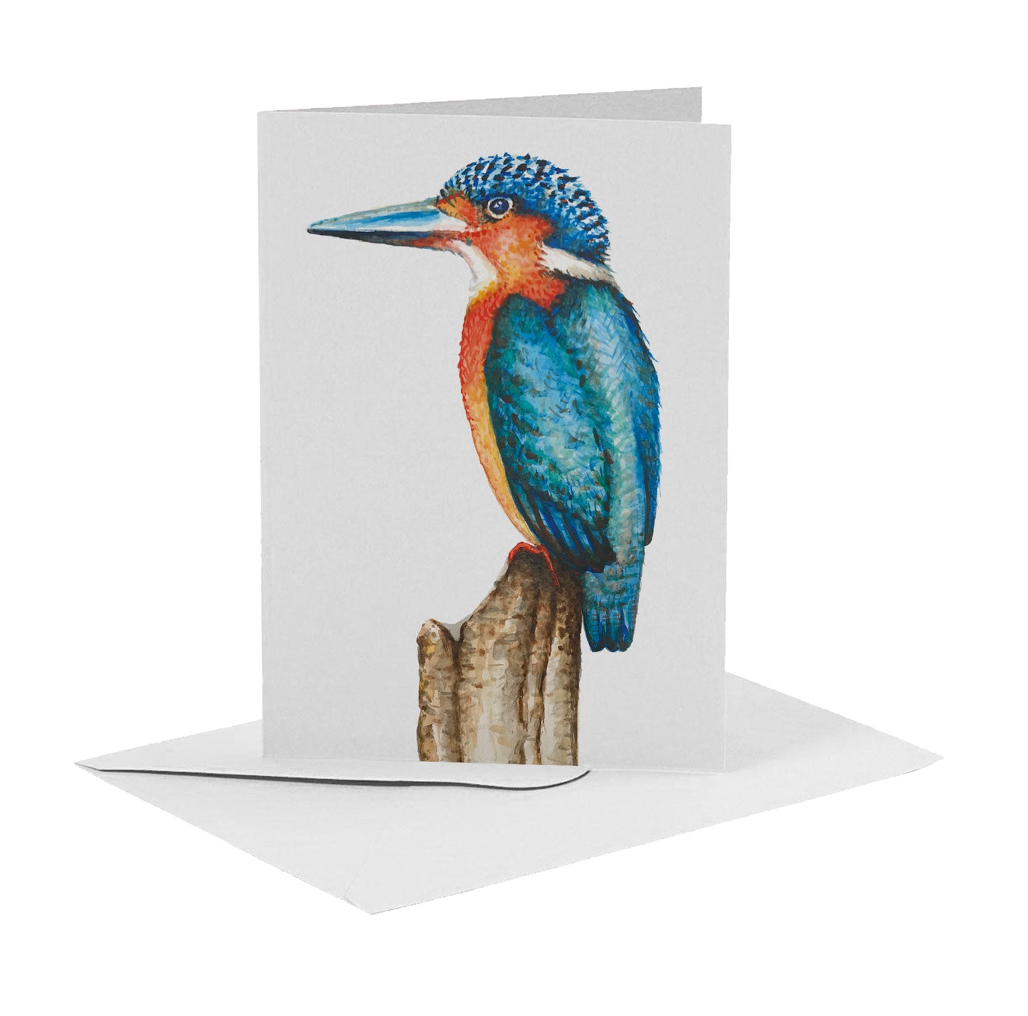 10 greeting cards birds with envelope