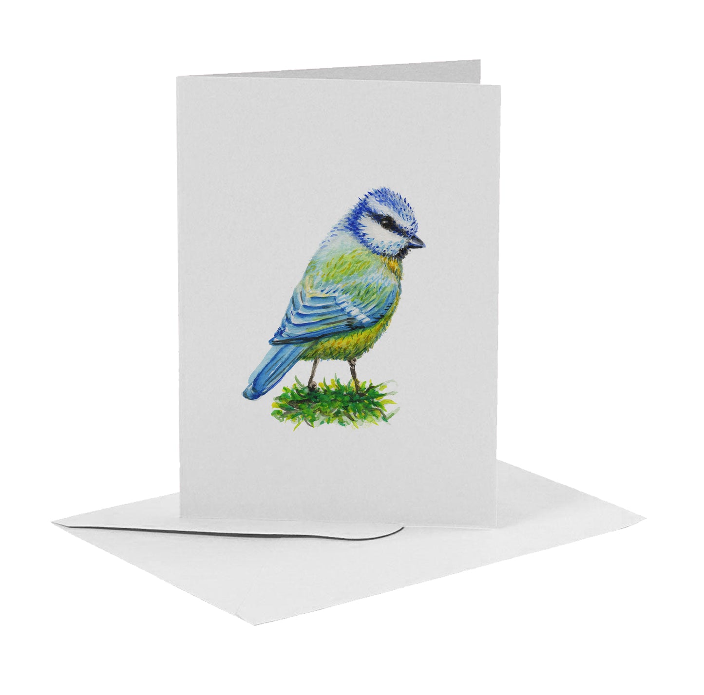10 greeting cards birds with envelope