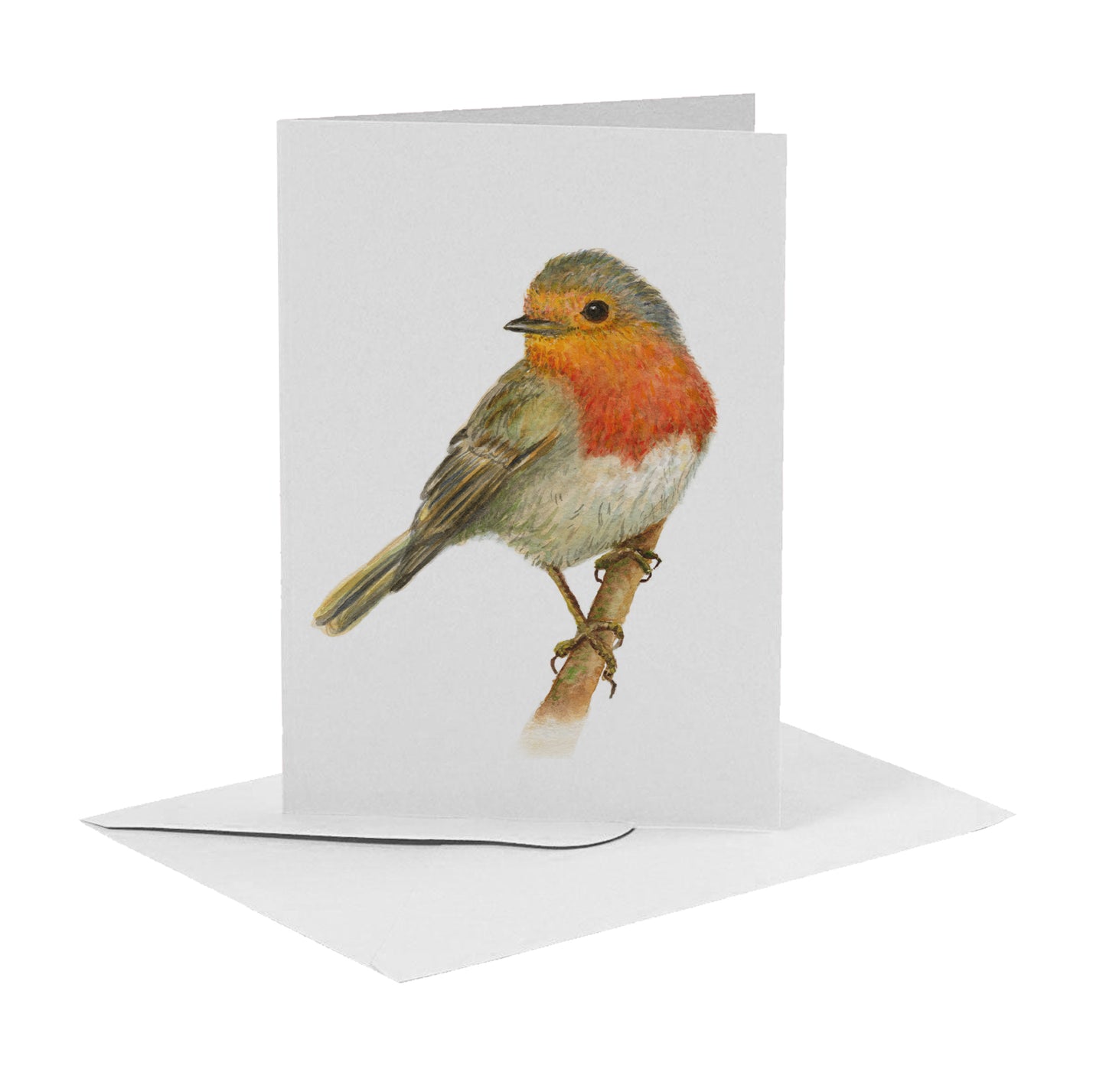10 greeting cards birds with envelope