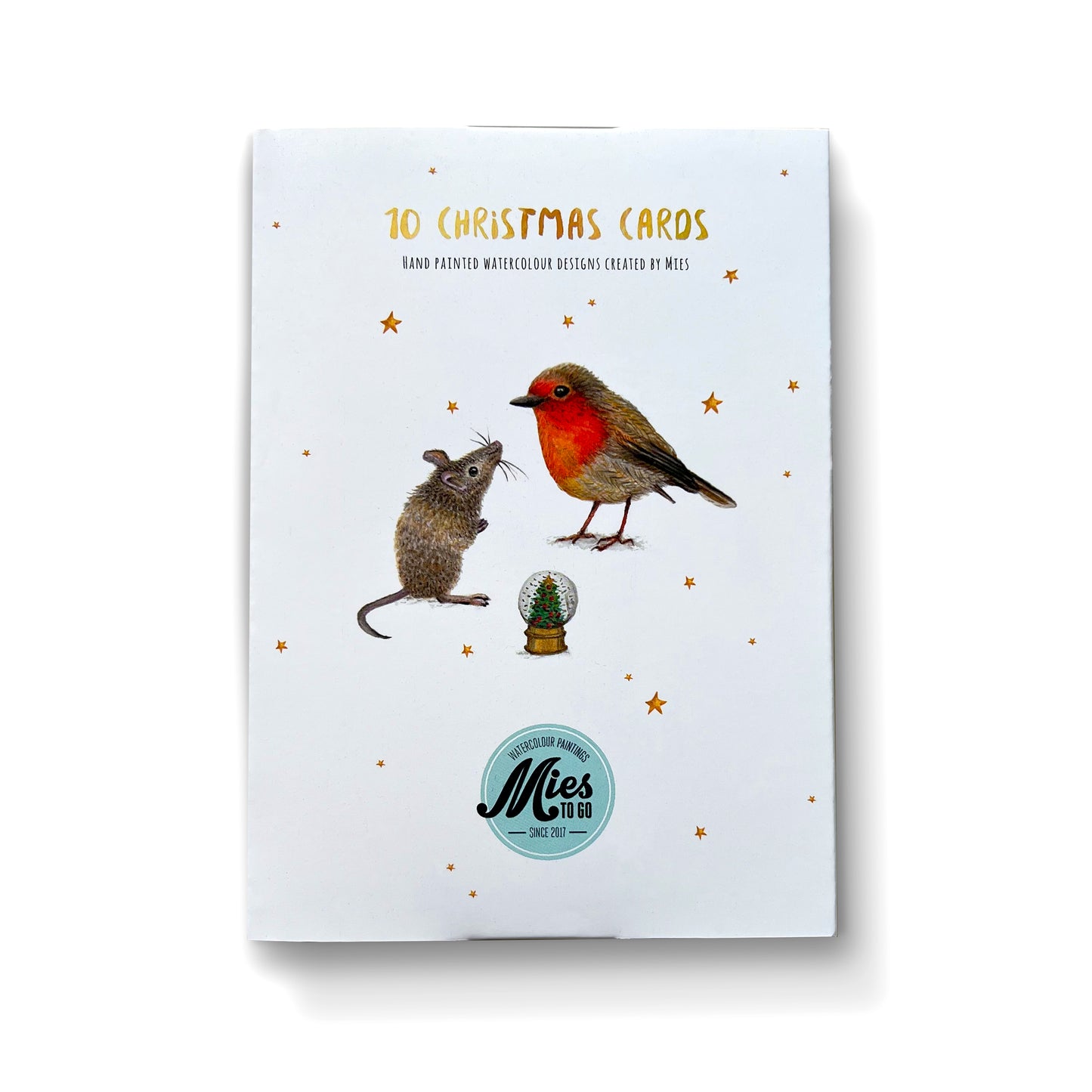 kerstkaarten Mies to Go christmas cards handgeschilderd dieren kerstmis kaartje ansichtkaart postcard greeting card feestdagen nieuwjaarskaart