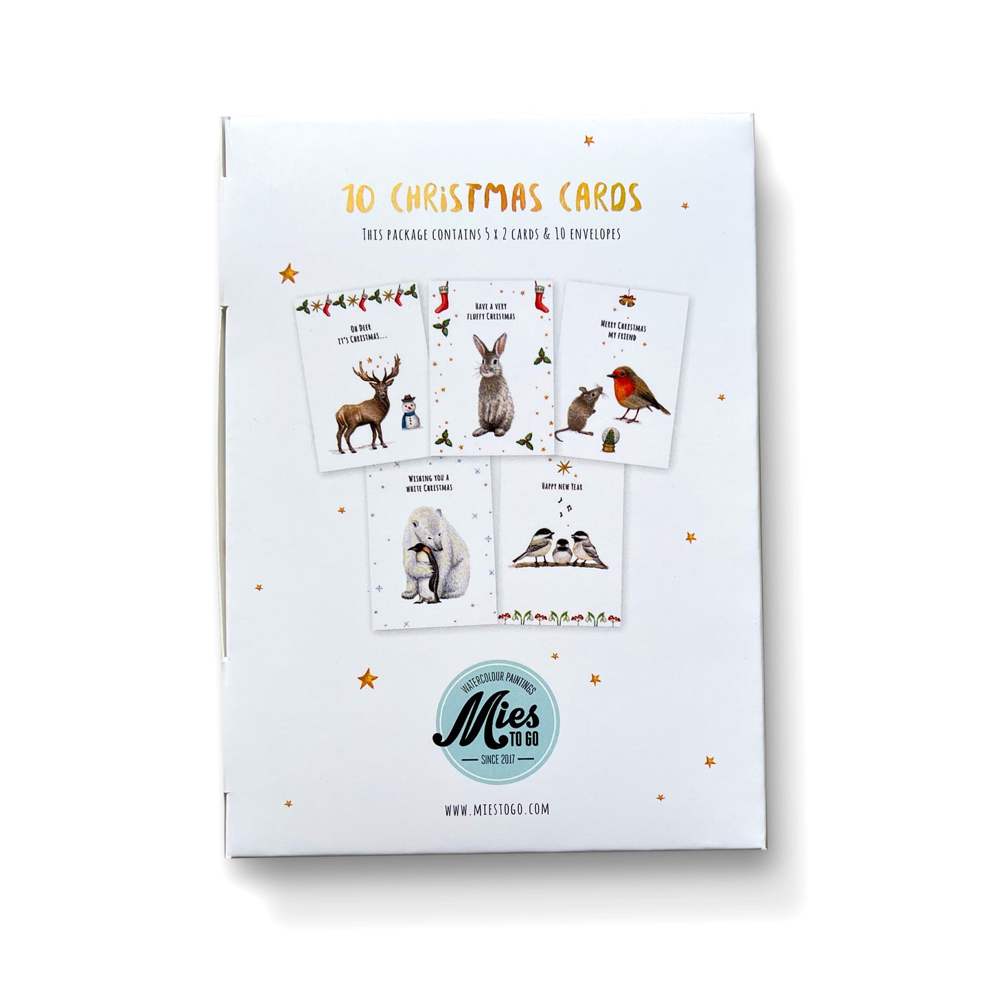 20 Weihnachtskarten Englisch mit Umschlag