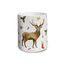 Load image into Gallery viewer, Christmas mug deer ceramic

