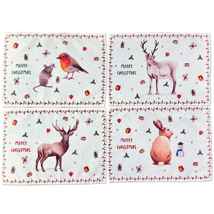 4 Kerst placemats - Merry Christmas