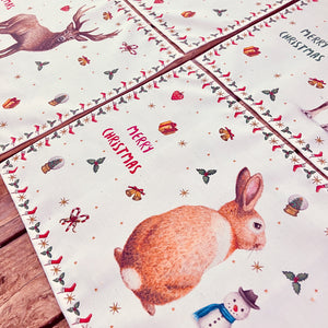 4 Kerst placemats - Merry Christmas