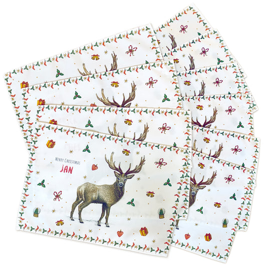 10 Christmas placemats with name