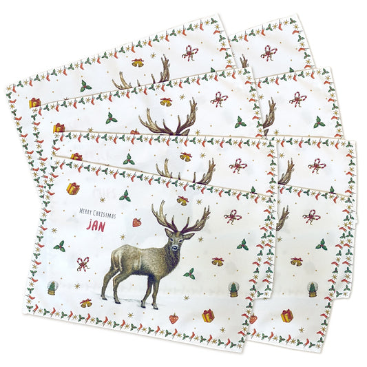8 Christmas placemats with name