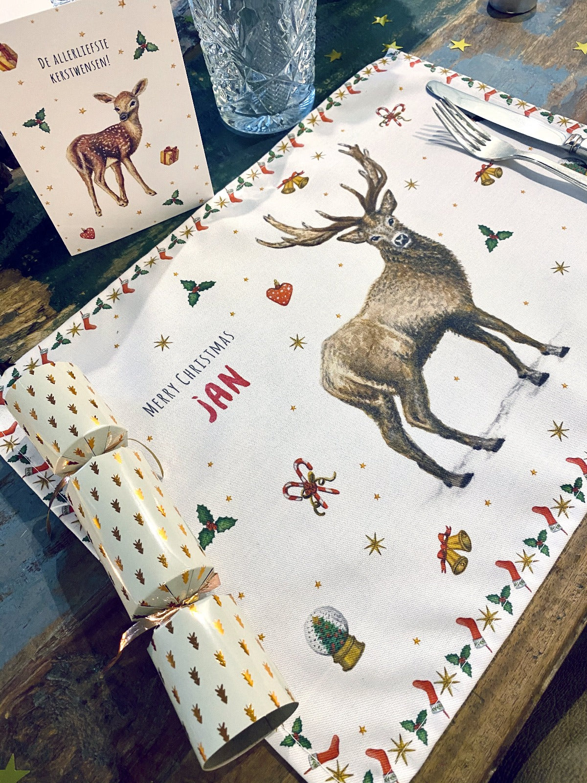 4 Christmas placemats with name