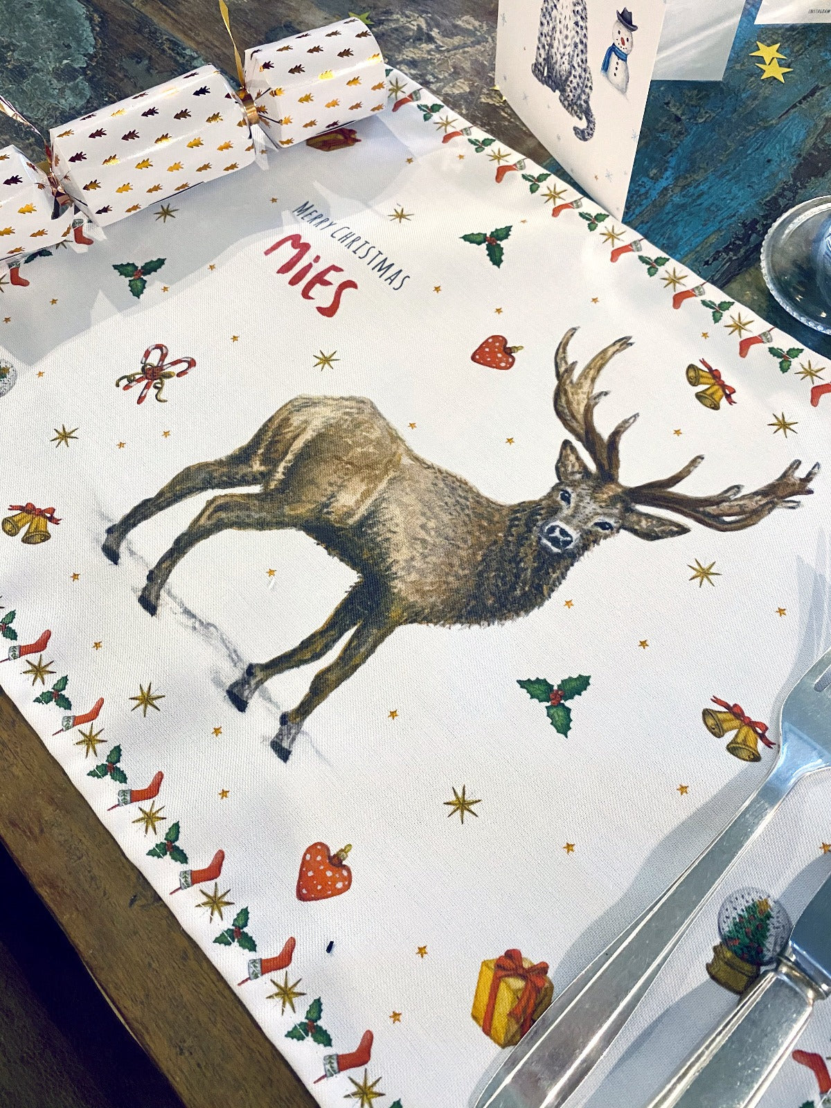 8 Christmas placemats with name