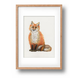 Original-Aquarell-Fuchs