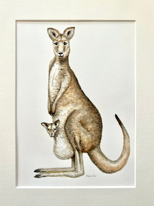 Original watercolour baby leopard
