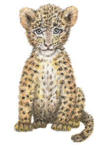 Wallsticker baby leopard