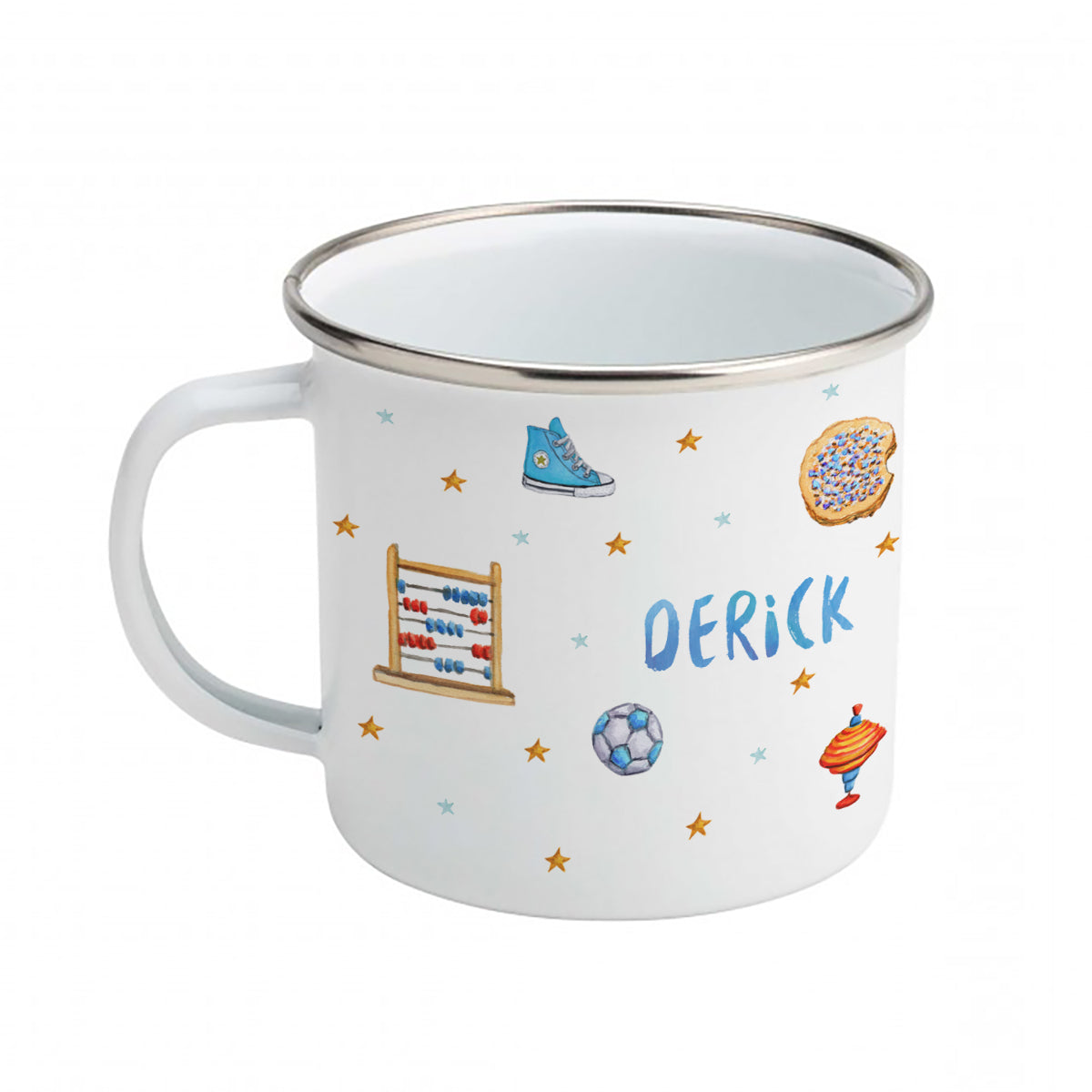 Enamel mug baby giraffe custom with name