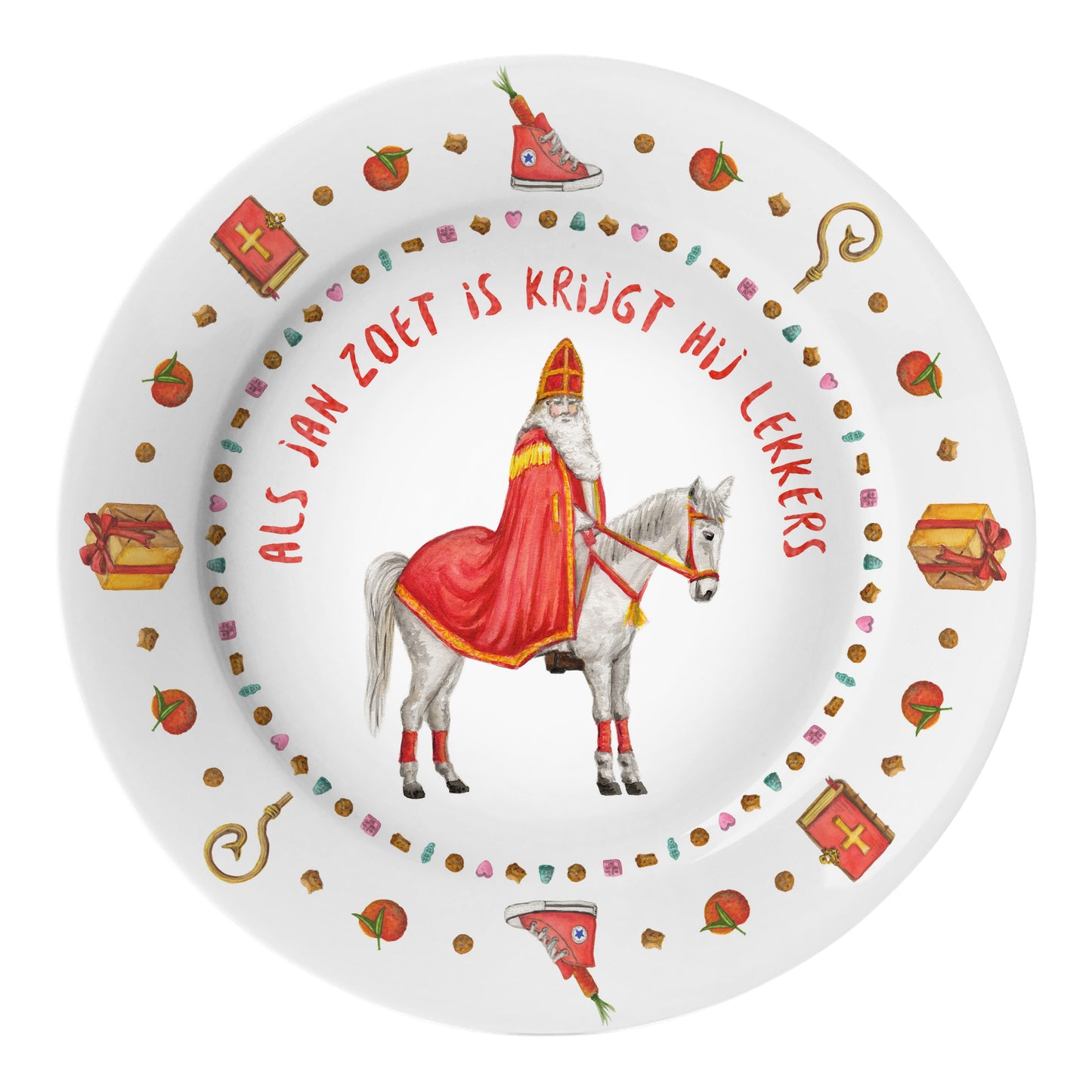 Personalised kids plate Sinterklaas