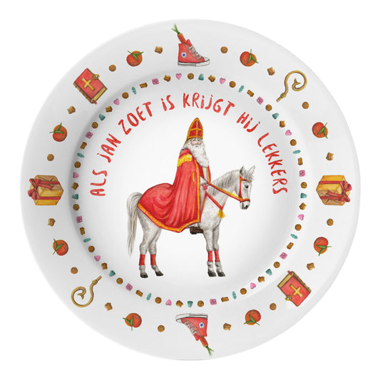 Personalised kids plate Sinterklaas