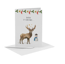 Afbeelding in Gallery-weergave laden, vrolijke kerstkaart met hert
