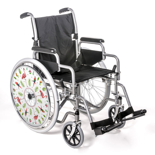 Wheelchair sticker spoke protector