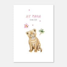 Load image into Gallery viewer, Birth announcement lion girl - sample
