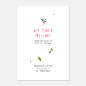 Birth announcement lion girl - sample